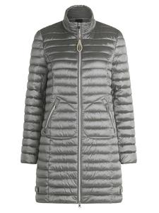 Стеганая куртка с карманами на молнии светло-серого цвета CARTOON