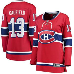 Женская домашняя футболка Cole Caufield Montreal Canadiens Fanatics