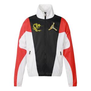 Куртка Air Jordan Colorblock Splicing Stand Collar Woven Jacket Black, черный