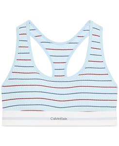 Женский бюстгальтер-топ с легкой подкладкой QF8018 Calvin Klein, Two Tone Stripe Ice Water