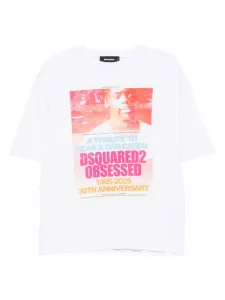Футболка с принтом Dsquared2, белый