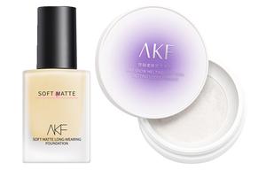 Тональная жидкость Soft Matte Hydrating, легкая, стойкая, без эффекта маски, 35 г AKF, mist style liquid foundation #02 natural белый+01 transparent 10g