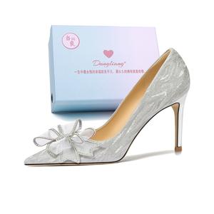 Туфли на тонком каблуке, высокие, 9 см, женские Be good, Butterfly Silver