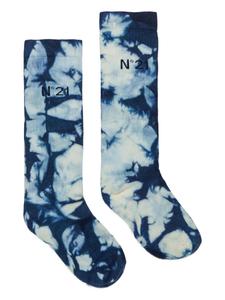 Nº21 Детские носки с узором тай-дай Nº21 Kids, синий