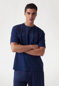 Футболка с принтом LOGO  Guess, темно-синий