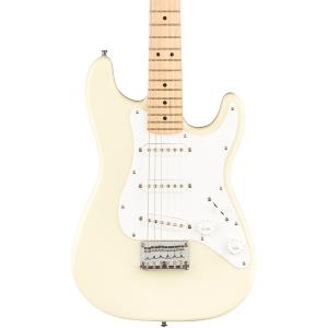 Электрогитара Squier Mini Stratocaster с кленовой накладкой, ограниченная серия, олимпийский белый цвет