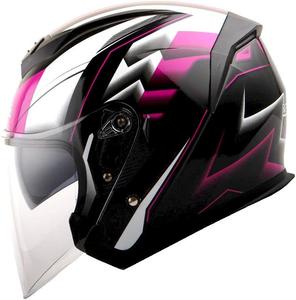 Шлем мотоциклетный 1Storm Power Gear Bluetooth, розовый