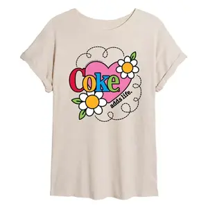 Футболка большого размера «Кока-кола» от Juniors добавляет жизни Licensed Character, бежевый