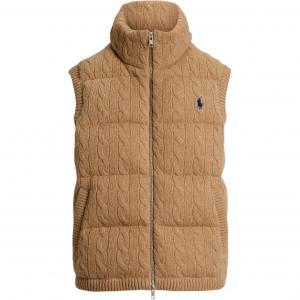 Вязаный жилет на молнии Polo Ralph Lauren, коричневый