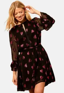 Платье-Трапеция прямого кроя с рукавами-крылышками Love & Roses, Black Heart