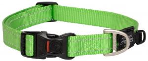 Регулируемый светоотражающий ошейник Rogz, зеленый 34-56см х 20мм, цвет зеленый