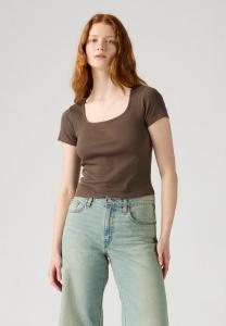 Футболка Levi's ESSENTIAL SQRD NECK, Fa180896 Garment Dye-0010/Mottled Brown