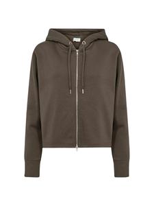 Толстовка с капюшоном на молнии Levete Room Nuka, коричневый