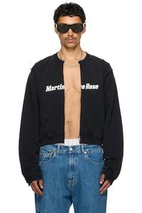 эксклюзивный черный укороченный свитер с молнией Ssense Martine Rose, мультиколор