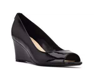 Клиновидные босоножки Nine West, Black