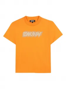Футболка с логотипом Dkny Kids, оранжевый