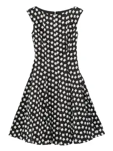 Платье с геометричным принтом Talbot Runhof, черный