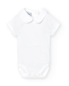 В упаковке 2 детских боди с детским воротником и короткими рукавами Babidú, белый