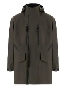 Пальто с регулируемым капюшоном и карманами And Wander, зеленый