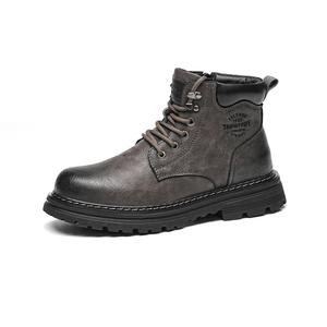 TRUMPPIPE Короткие мужские ботинки Martin серого цвета