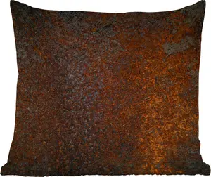 Подушка для улицы - Ржавый - Оранжевый - Узорчатый - 40x40 см - Устойчив к атмосферным воздействиям - Подушка для отдыха - Подголовник - Внутренняя часть - Обивка с изображением MuchoWow