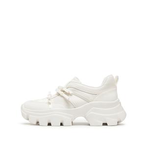 Бабочка айленд низкие массивные кроссовки женские truffle black Staccato, Cream белый