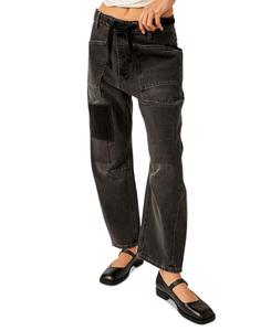 Женские джинсы Moxie с низкой посадкой и застежкой-молнией в стиле бойфренд Free People, Night Hawk 2