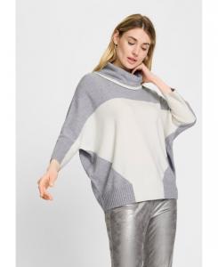 Свитер с высоким воротником оверсайз Olsen, Misty grey melange