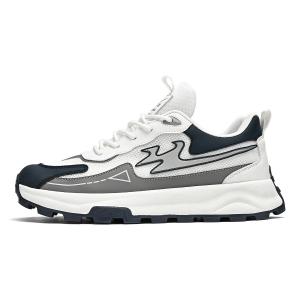 Binary Мужские массивные кроссовки низкие серо-бело-голубые, цвет White Blue