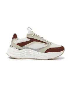 Кроссовки коричневого и бежевого цвета придают современный вид. Mallet London, коричневый