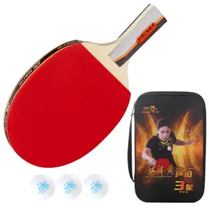 Ракетка для пинг-понга DOUBLE FISH, [recommended by instructor-qilin желтый]shakehand grip