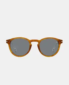 Круглые мужские солнцезащитные очки из ацетата David Beckham, желтый