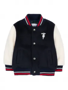Бомбер с логотипом Trussardi Junior, синий