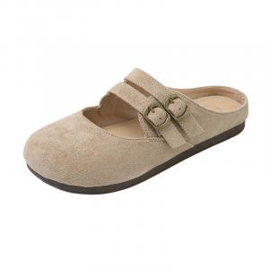 SUPEREDGE Тихие устойчивые к истиранию закрытые тапочки женские хаки, цвет Khaki