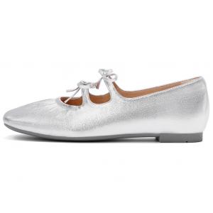 Senda Серебряные балетки Мэри Джейн, цвет Silver