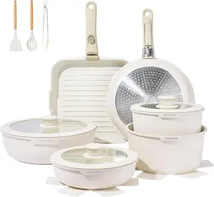 Набор посуды из 26 предметов со съемными ручками - подходит для индукционной плиты и духовки - включает кастрюли и сковороды Markenlos