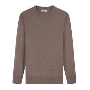 Мужской свитер Tom Baine Cashmere Feel Slim Fit с круглым вырезом, коричневый