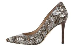 Sam Edelman Женские туфли на тонком каблуке 9,5 см в серую клетку