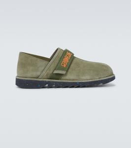 Замшевые тапочки Loewe, Khaki Green