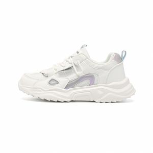 Mulinsen Женские низкие массивные кроссовки бело-фиолетово-голубые, цвет White Purple Blue