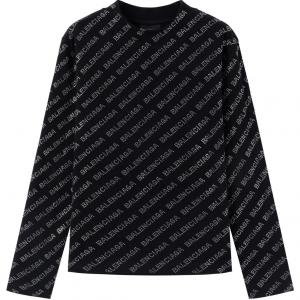 Футболка мужская Balenciaga с длинными рукавами, черный / белый
