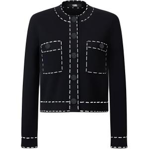 KARL LAGERFELD Вязаный свитер женский черный KARL LAGERFELD / Karl Lagerfeld Jeans