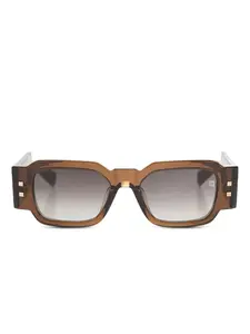Солнцезащитные очки с квадратным декором BALMAIN, коричневый