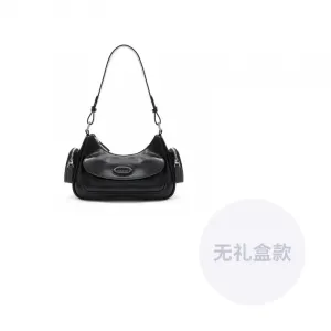 MUVA Кожаная сумка-полумесяц из спилка коровьей кожи, средняя женская сумка через плечо цвета сумеречный черный, лунный серебристый камень, праздничный красный, Twilight Black