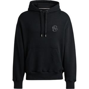 Худи с монограммой Double B и шнурком HUGO BOSS, черный