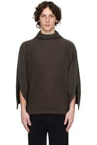 Кинетический водолазка-скульптура Homme Plissé Issey Miyake, коричневый