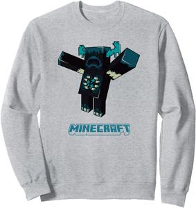 Футболка с изображением враждебного моба-стража из Minecraft, синяя