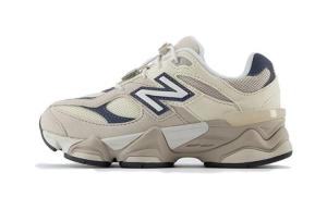 NB 9060 Anti-Kick Cushioning низкие детские беговые кроссовки для детей 3-7 лет New Balance, бежевый