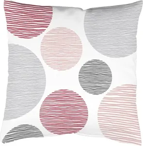 ИДЕИ ДЛЯ ДОМА Декоративная подушка "БОРДЕН", чехол на подушку с наполнителем, 1 шт HOME WOHNIDEEN 40х40 см, розовый