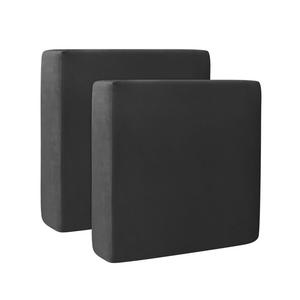 В наборе 2 эластичных чехла для диванных подушек, мягкая бархатная диванная подушка, мебельная защита для сиденья дивана, черная ele eleoption